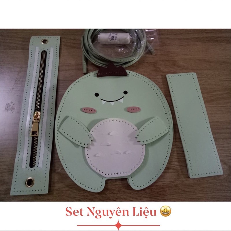 [MUA 1 TẶNG 1] Túi Handmade Hình Khủng Long ❤️ FREESHIP ❤️ Set nguyên liệu DIY làm túi đeo chéo hoạt hình Dễ Thương ❤️