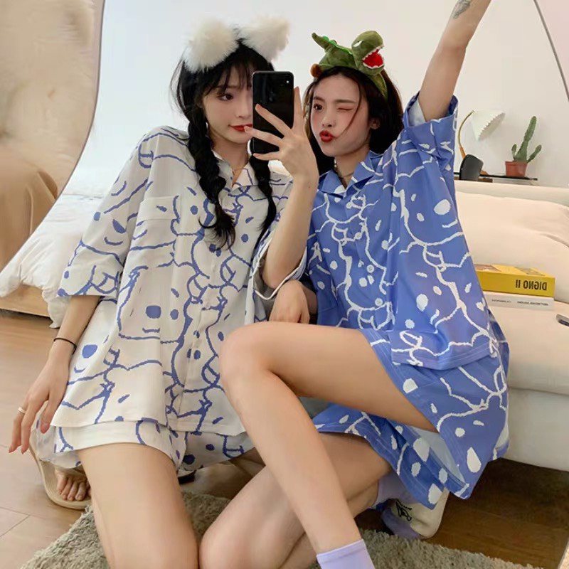 [Mã SKAMFS185M giảm 10% đơn 100K] Đồ bộ mặc nhà pijama quần áo ngủ mùa hè cộc tay nữ chất lụa satin mát Lucy Store