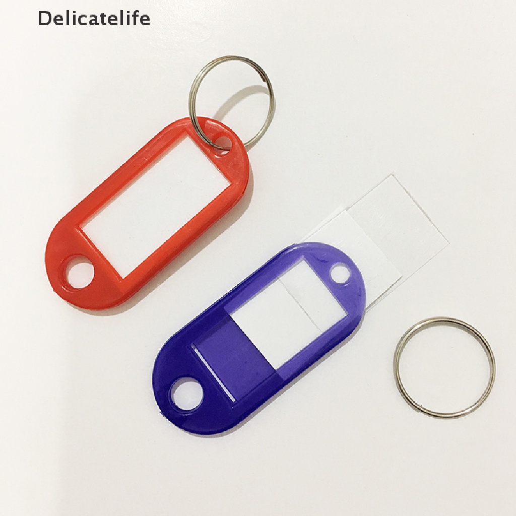 Set 30 vòng móc khóa gắn thẻ tên phân loại nhiều màu sắc