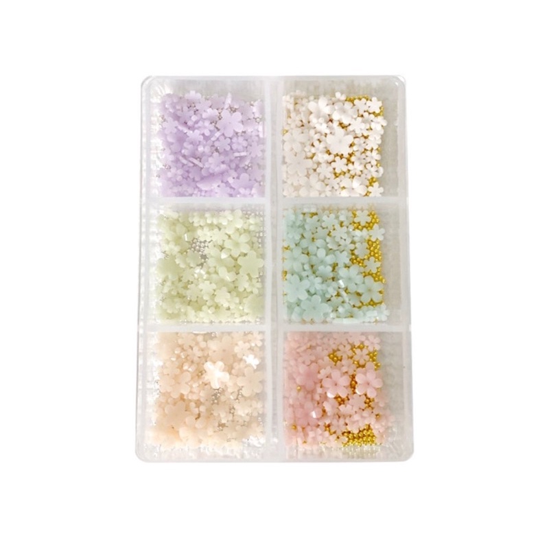 set hoa sứ mix bi 6 màu