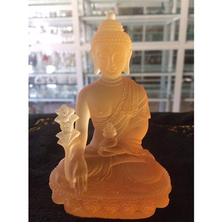 Tượng Phật Dược Sư đá lưu ly nhiều màu trang trí xe hơi xe ôtô, bàn thờ - Cao 12 cm