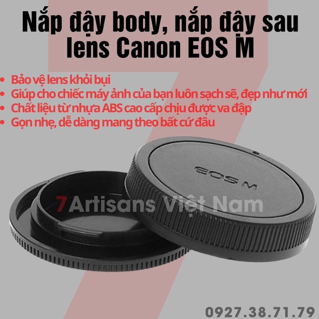 (CÓ SẴN) Nắp đậy body, nắp đậy sau lens Canon EOS M, cáp body máy Canon EOS M, cáp sau lens Canon EOS M