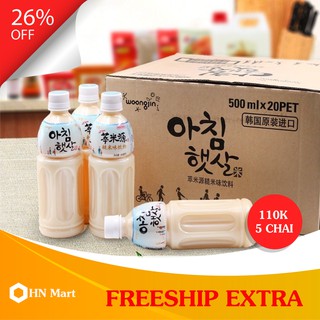 COMBO 5 CHAI 500ML  NƯỚC GẠO WOONGJIN HÀN QUỐC [DATE T7/2020]