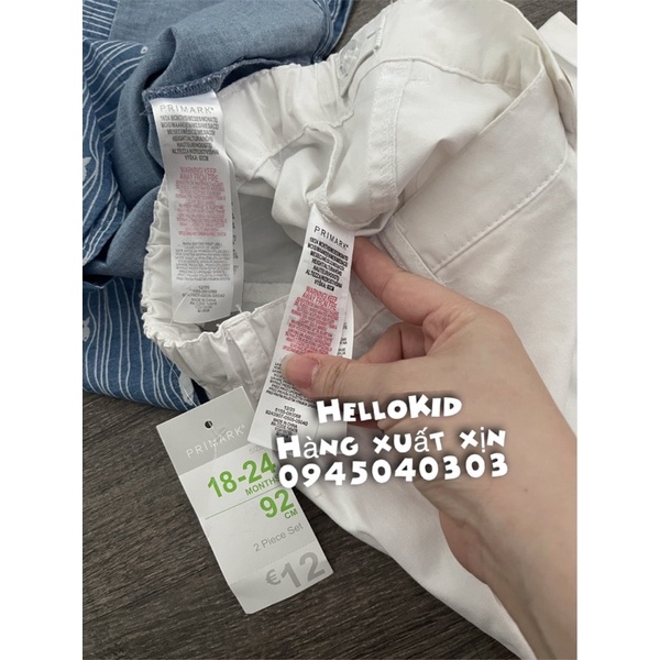 B149 - Bô sơ mi cá kèm quần trắng bé trai