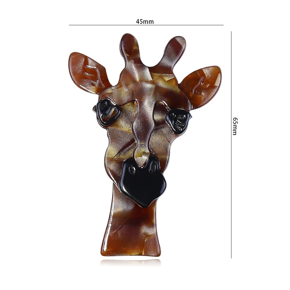 KIDSBOWS Ghim Cài Áo Hình Hươu Cao Cổ Bằng Acrylic Dễ Thương