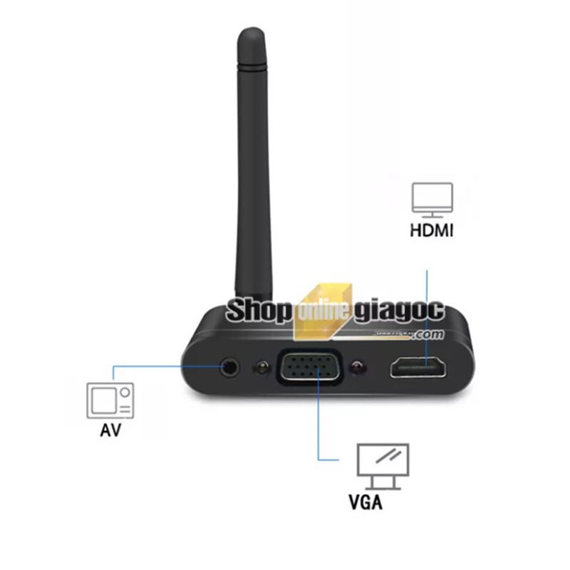 Thiết Bị Chia Sẻ Hình Ảnh Không Dây Mirascreen X6W AV+HDMI+VGA | BigBuy360 - bigbuy360.vn