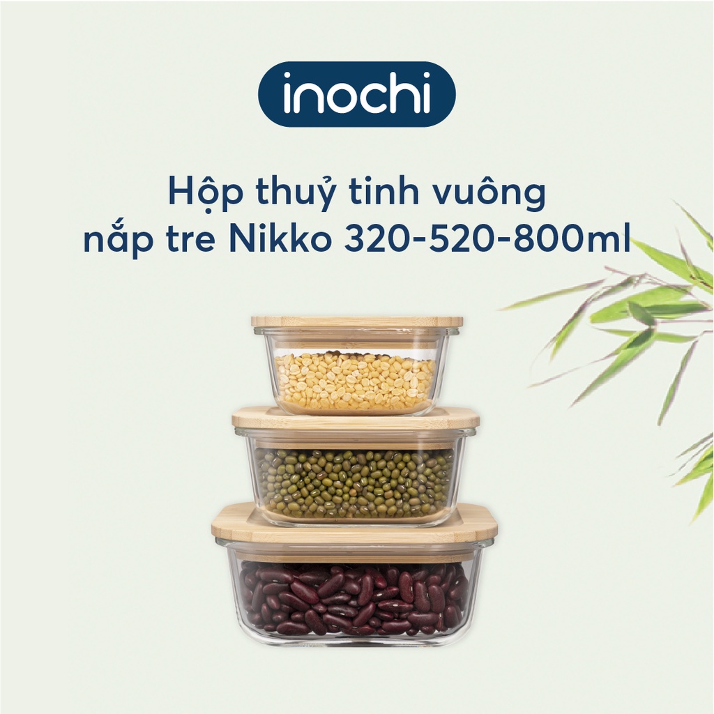 Hộp thủy tinh tròn Nikko 950ml (2 ngăn)