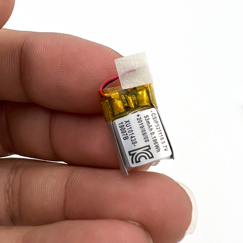 Pin lipo 3.7V 53mAh 16x11x5.2MM xuất hàn CSIP521116  dùng cho tai nghe thiết bị điện -KhoDienTu