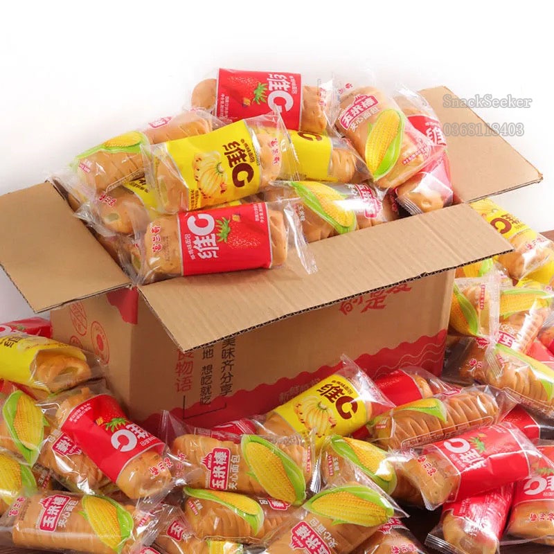 Bánh Mì Ngũ Vị Đài Loan siêu ngon - Bánh Mì Ngô, Đậu đỏ, Chuối, Dâu - Snackseeker  - Bánh ăn vặt