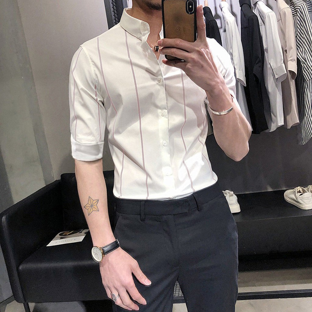 Áo sơ mi, áo sơ mi nam, kiểu dáng slim tôn dáng trẻ trung, chất lụa mềm mặc mát, không xù, ít nhăn