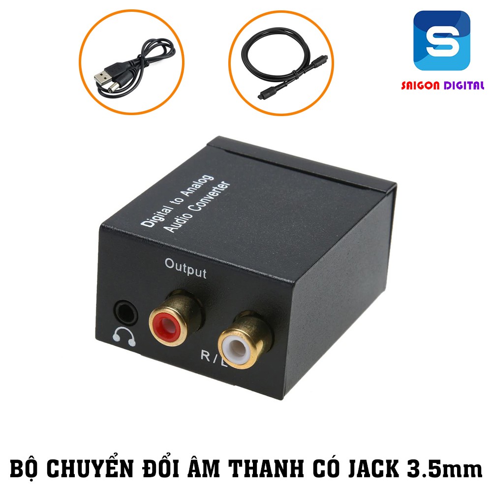 Bộ Chuyển Đổi Âm Thanh Quang Học (Optical) Sang R/L - Bộ Quang Có Cổng 3.5mm