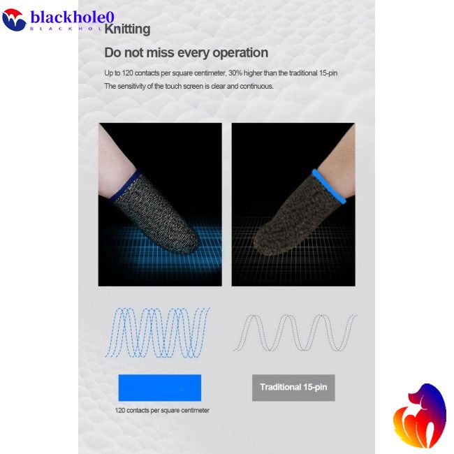 BH 1 Pair Ultra-thin Fiber Finger Thumb  Gloves Sweat Proof Finger Cots For Game
