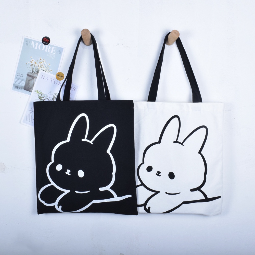 Túi Xách Vải Canvas Cỡ Lớn In Họa Tiết Hoạt Hình Phong Cách Hàn Quốc 2022