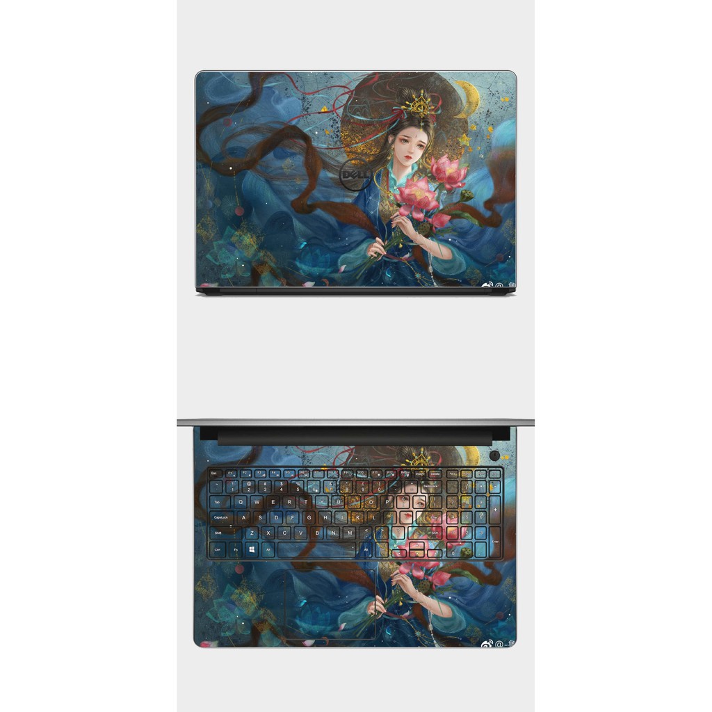 Skin Laptop Hình Cô Gái Cổ Trang sexy Full Các Dòng Như: Dell, Hp, Acer, Asus, Macbook,...(in hình theo yêu cầu)