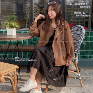 [Dts123] Áo khoác Biker Jacket da lộn TSW