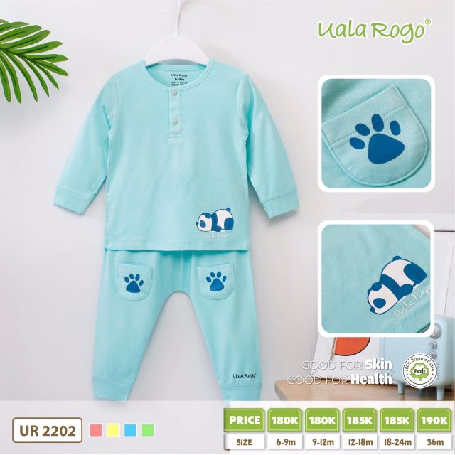 Bộ dài tay petit- sơi Lotus panda Uala rogo