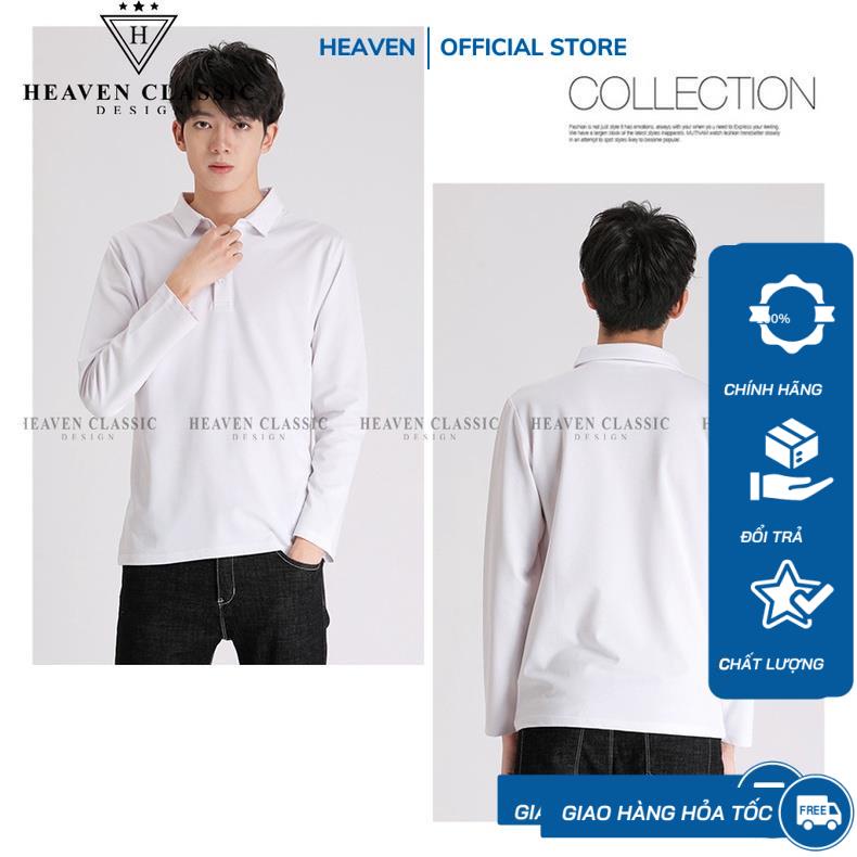 Áo Polo nam dài tay cho thu đông mới nhất vải cotton mềm mịn