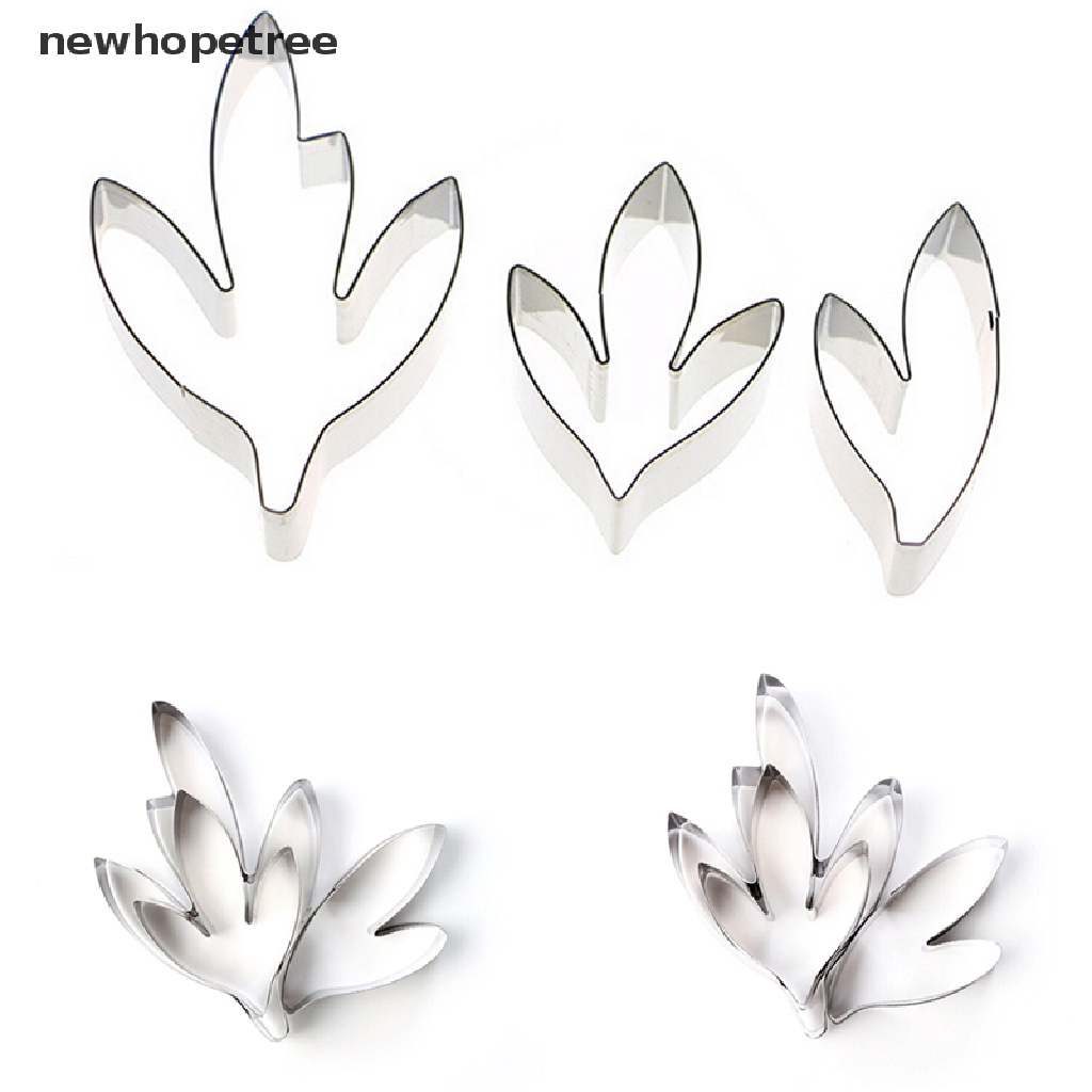 Bộ Khuôn Cắt Bánh Hình Hoa Mẫu Đơn Bằng Thép Không Gỉ