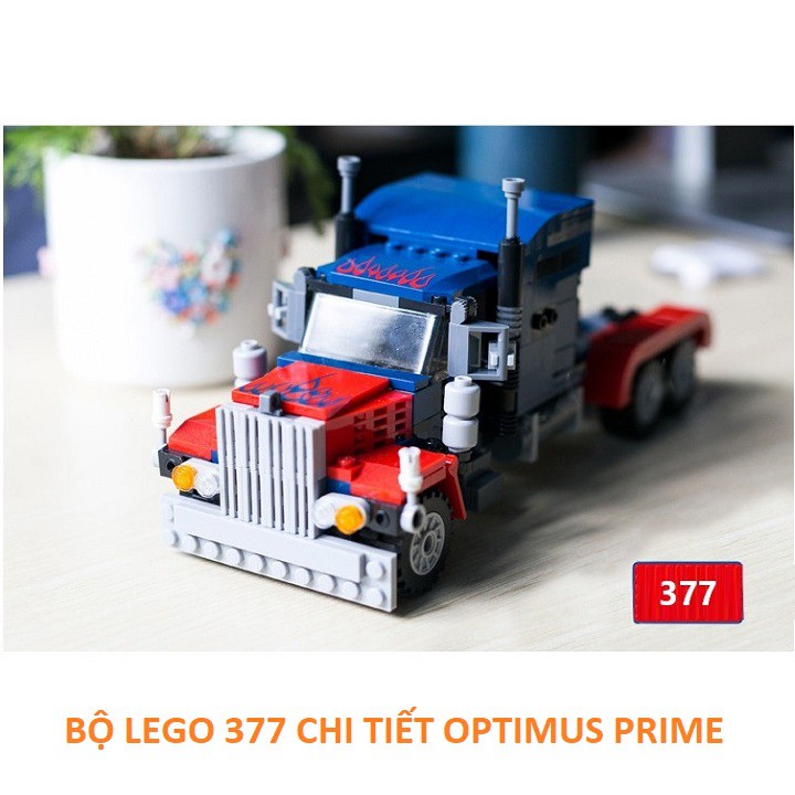 [LEGO 377 CHI TIẾT] BỘ LEGO Transformer OPTIMUS PRIME - Lego ô tô biến hình