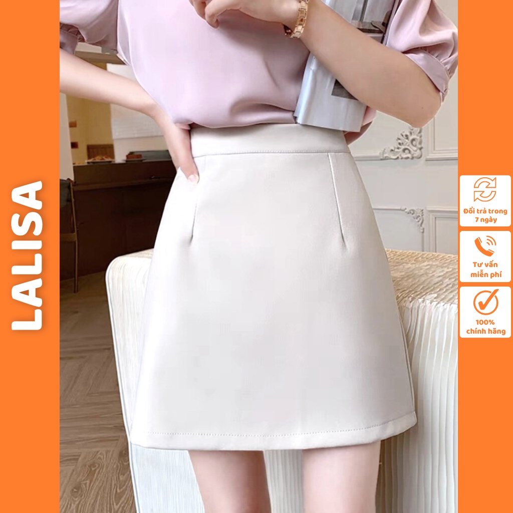 Chân Váy Chữ A Hàn Quốc Cao Cấp Ulzzang Chân Váy Ngắn Lưng Cao Basic Công Sở 3 Màu Trắng Đen Tím LALISA CV002