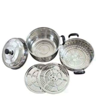 Nồi hấp Inox 3 tầng