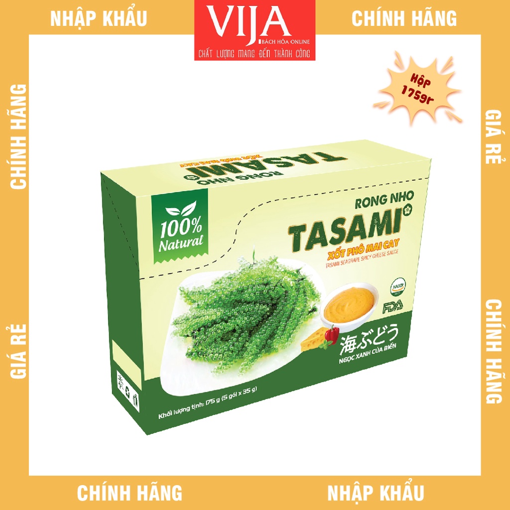 Hộp 5 Gói Rong Nho Tách Nước Tasami Công Nghệ Tách Nước Tiêu Chuẩn Nhật Bản