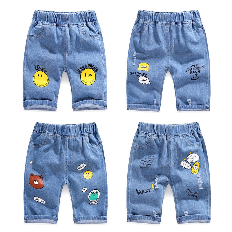 Quần Short Jean Thể Thao Cho Trẻ Từ 2 Tới 8 Tuổi