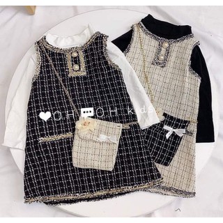 set váy dạ cho bé gái