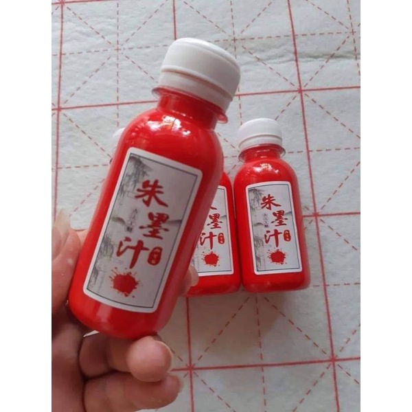 Mực đỏ tươi thư pháp thư họa