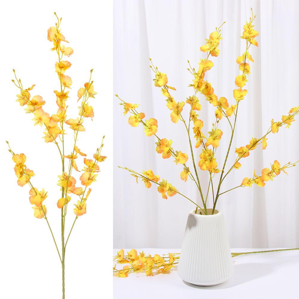 KUNHEV Hoa Phong Lan Giả Bằng Lụa Trang Trí Nhà Cửa 100CM