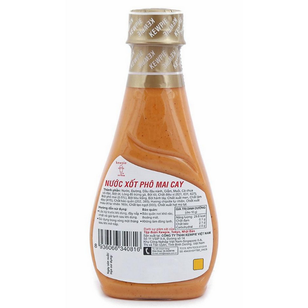 Sốt Phô Mai Cay Kewpie 210ml