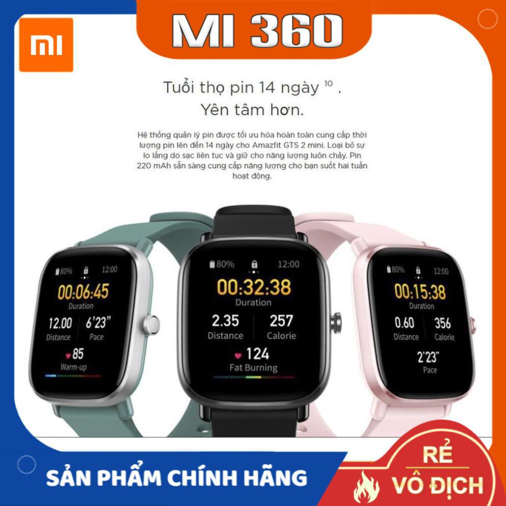 Đồng Hồ Thông Minh Amazfit GTS 2 Mini Quốc Tế✅ Hàng Chính Hãng✅ Bảo Hành 12 Tháng