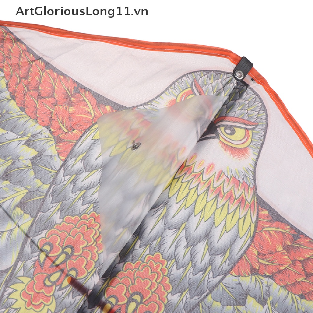 【ArtGloriousLong】 1Pc 1M Flat Eagle Kite With 50M Kite Line Children Flying Bird Kites Outdoor Toy .