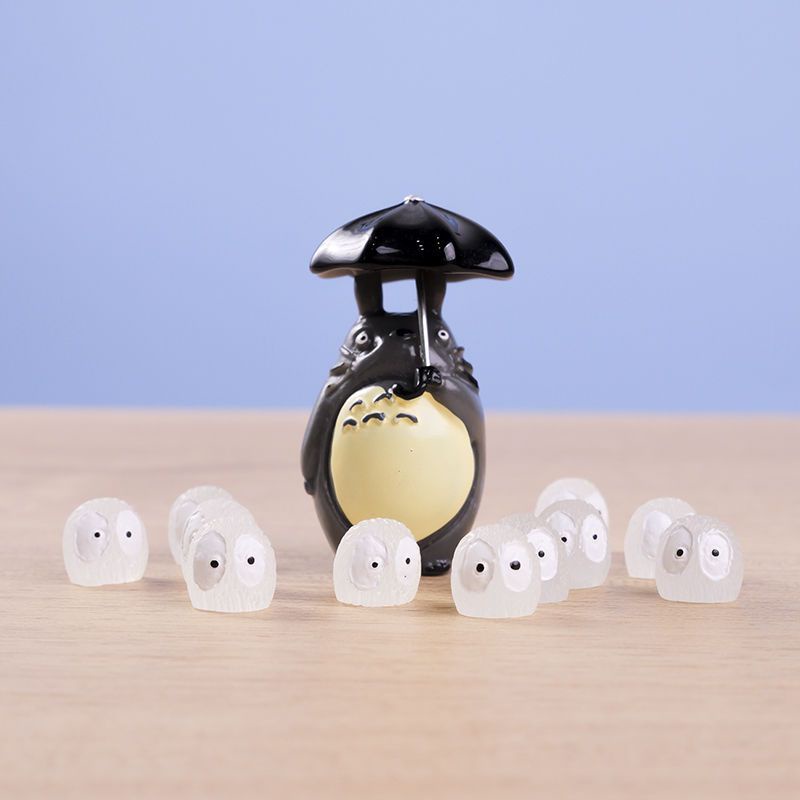 Bộ 5 Tượng Totoro Phát Sáng Bằng Nhựa Resin Dễ Thương Trang Trí Tiểu Cảnh