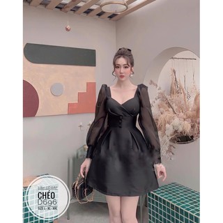 Bigsize Đầm cổ đắp chéo D696