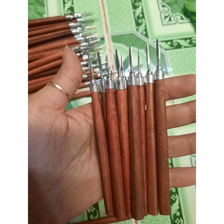 lấy khoé cán gỗ đầu Inox manh219 nail