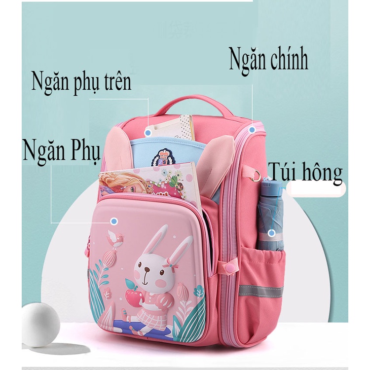 Cặp chống gù cho bé đáng yêu , balo chống gù trẻ em phù hợp cho học sinh tiểu học từ lớp 1 - lớp5