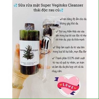 Sữa rửa mặt rau củ quả thải độc #Super Vegitoks Vegitok