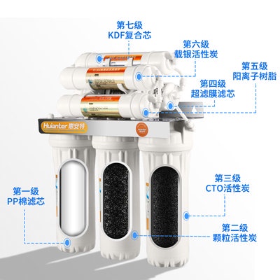 Bộ lọc máy lọc nước thép không gỉ Mức 7 Huệ an gia dụng nhà bếp uống thẳng Máy lọc nước máy lọc nước siêu sạch