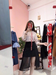 CHÂN VÁY MIDI XẺ TÀ
