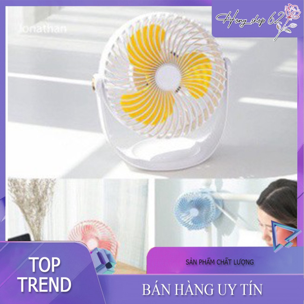 Quạt để bàn tích điện quay 360 độ mã Y F12 dung lượng 2000mah -Chính hãng yoobao