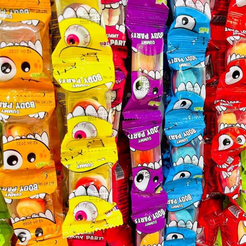 Gói 10 Kẹo Dẻo Halloween Body Parts