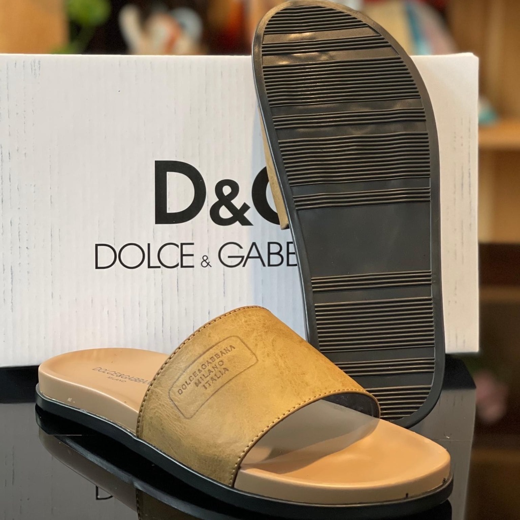 Dép da nam quai ngang da bò cao cấp dép da thời trang Size 38 - 43