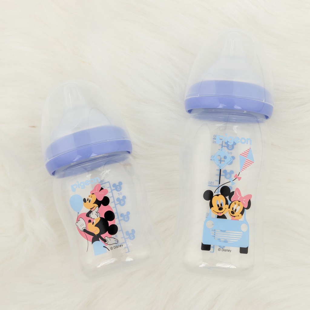 Bình Sữa Pigeon Softouch PP Plus Disney Baby - Màu Tím 160ml/240ml