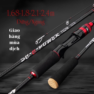 Cần câu lure 2 loại ngang và đứng carbon RollFish đầu bu chống xoắn RF-1 ( Khách lưu ý đây là sản phẩm cần riêng )