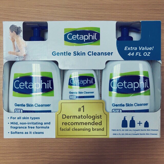 Bộ ba sửa rửa mặt Cetaphil gentle skin cleanser