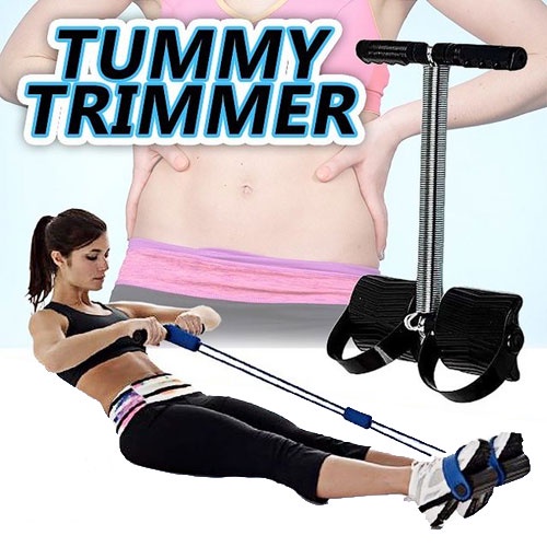 Dây kéo đàn hồi lò xo thép siêu bền Tummy trimmer, Dụng cụ thể dục tập gym cơ bụng tay eo lưng tại nhà tiện dụng