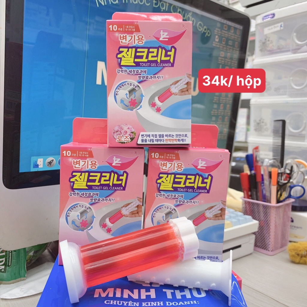 GEL KHỬ MÙI HÌNH HOA Toilet Gel Cleaner Hương Hoa Hồng