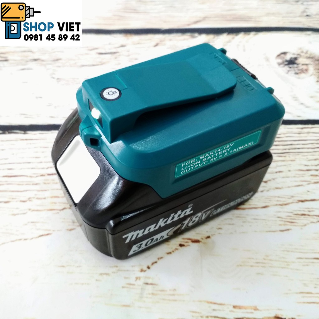 SV Sạc điện thoại từ pin Makita 14V/18V thay thế ADP05