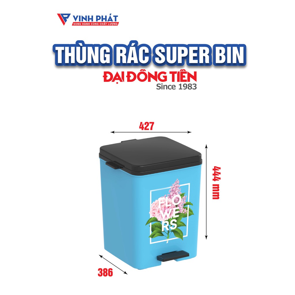 THÙNG RÁC NHỰA CAO CẤP MR BIN / SUPER BIN ĐẠI ĐỒNG TIẾN [ L1511 ] [ L1512]